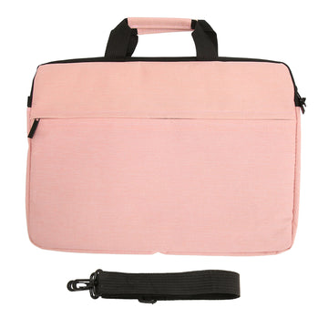 15.6Inch Laptop Sleeve Waterproof Polyester Laptop Case Portable Notebook Protective Case for Travel Business Trip Pink