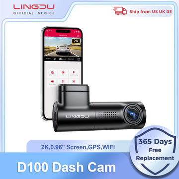 Dash Cam D100 2K 1440P Car DVR Built in GPS Wifi Voice Control 24H Parking Monitor Night Vision Dash Cam for Cars داش كام