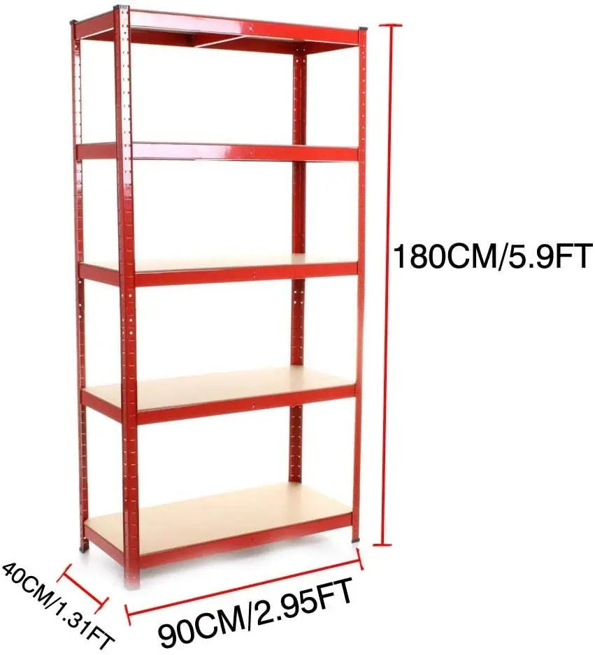 Shelving Unit for Garages and Sheds 180X90X40Cm Racking Storage Shelves Metal Shelving 5 Tier Boltless Garage Storage