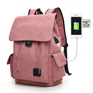 Fashion USB Charging Laptop Backpack For Women Men Backpack SchoolBag Female Mochila Backpacks For Teenage Girls Travel Backpack