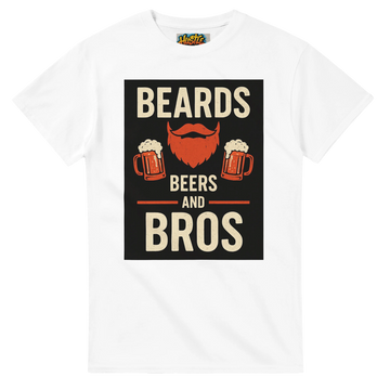 Beards, Beers & Bros – Men’s T-Shirt by Hustle Treads