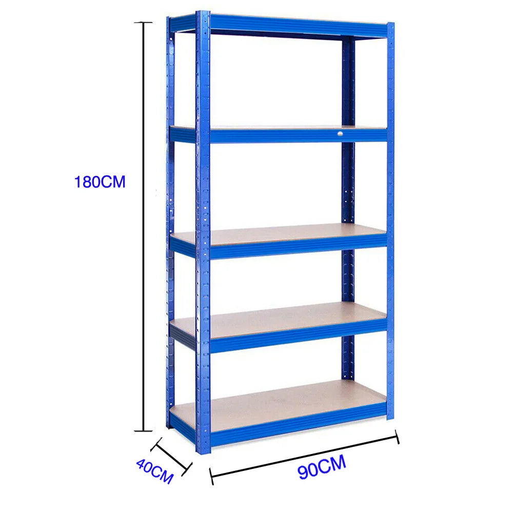 Shelving Unit for Garages and Sheds 180X90X40Cm Racking Storage Shelves Metal Shelving 5 Tier Boltless Garage Storage