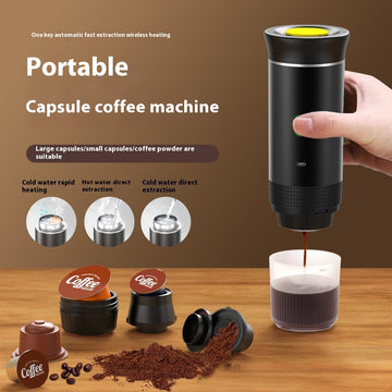 Portable Capsule Coffee Machine Electric Small Wireless Heating Kitchen Gadgets