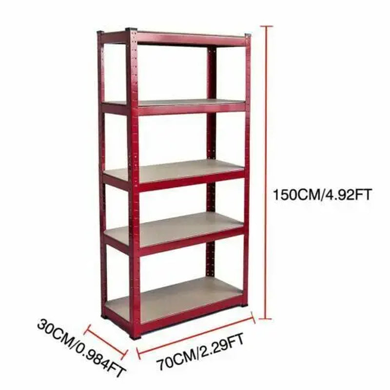 Shelving Unit for Garage Shed Storage, 5 Tier Shelf Unit, Boltless Racking Adjustable Shelf Rack Unit Free Standing Work