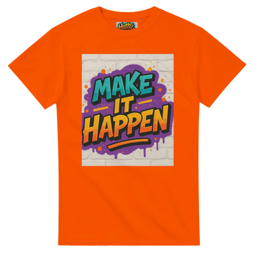 Classic Fit 'Make It Happen' men's Cotton T-Shirt for Everyday Wear