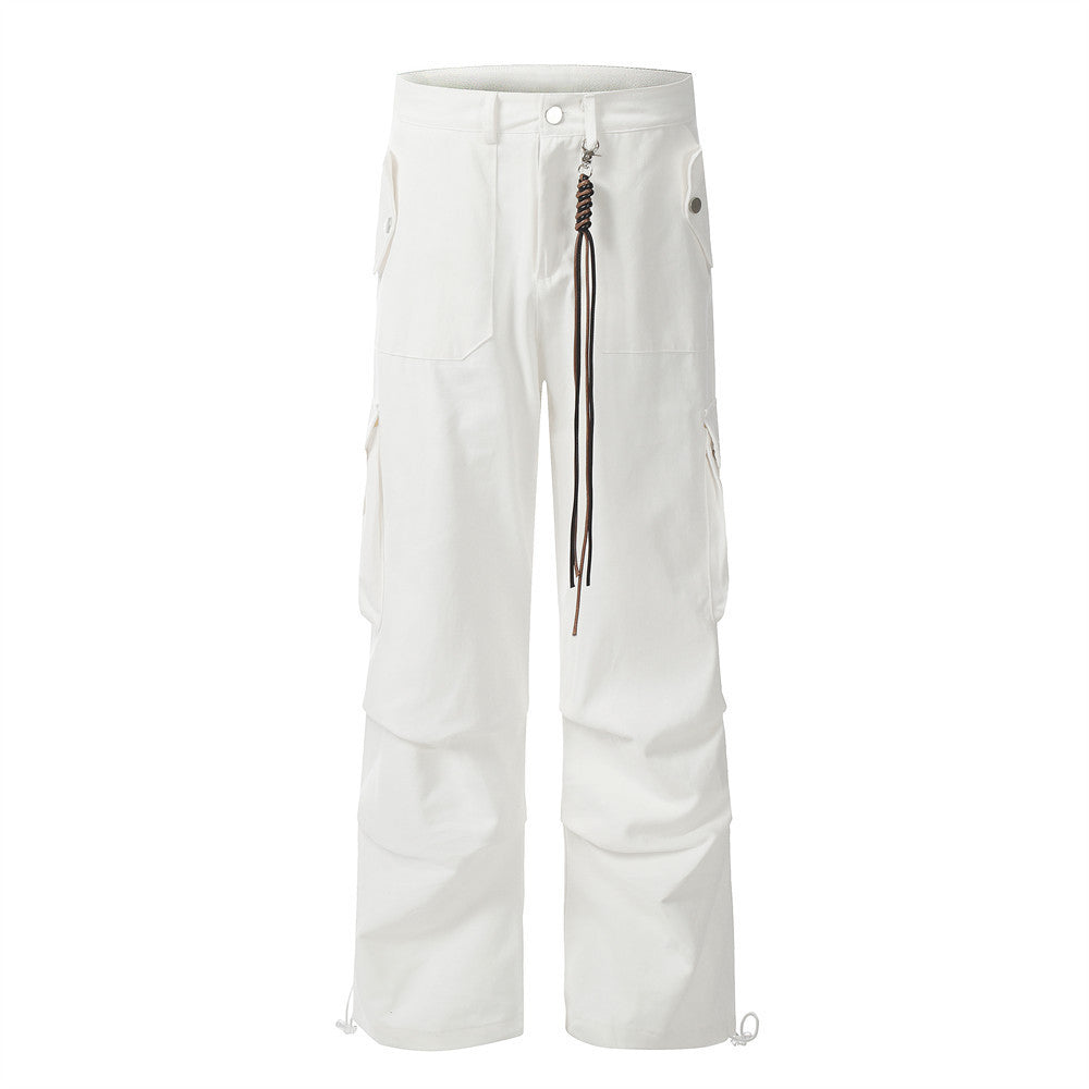 Pleated Tooling Straight-leg Trousers Men