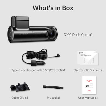 Dash Cam D100 2K 1440P Car DVR Built in GPS Wifi Voice Control 24H Parking Monitor Night Vision Dash Cam for Cars داش كام