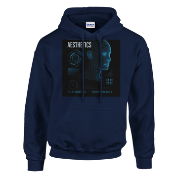 Futuristic Technology Men's Hoodie – Premium Heavy Blend Design
