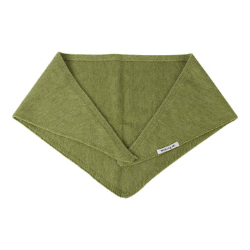 Solid Colour Knitted Triangular Scarf Womens Shawl Warm - Green