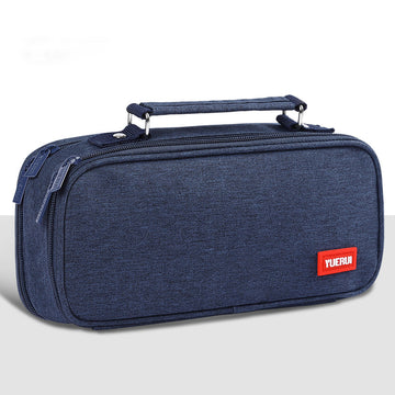 Expandable Pencil Case Large Capacity Pen Case for Office College School Bags - Blue