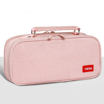 Expandable Pencil Case Large Capacity Pen Case for Office College School Bags - Blue