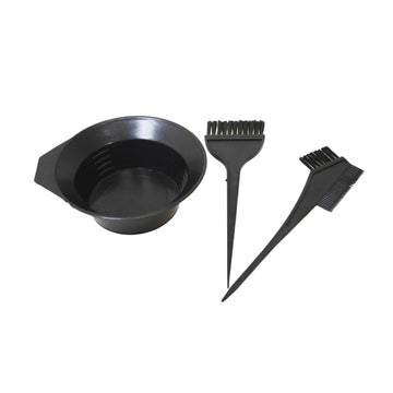 Hair Dye Set 3 Pcs Black Hair Colouring Tools Kit Brush fpr Hairdressing and Highlighting DIY