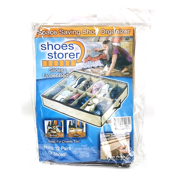 Shoe Storage Organizer Space Saver Under Bed Storage Holds 12 Pairs
