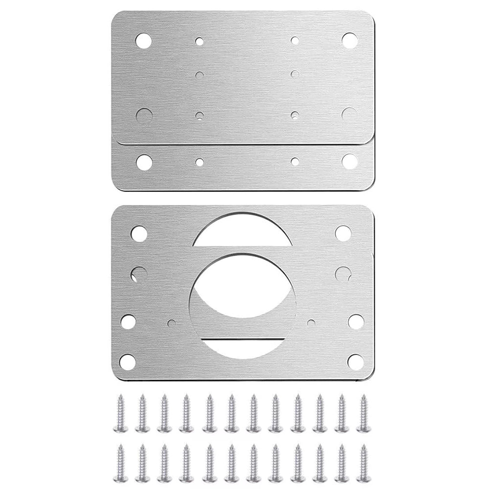 Stainless steel hinge repair plates 4 pack