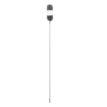 Extendable Feather Duster Long Duster Magic Cobweb Duster Brush - Grey+White