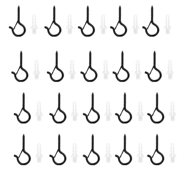 Pack of 20 Q-Hanger Metal Screw Hook Buckle for Christmas Lights Hanger Hooks Easy Release