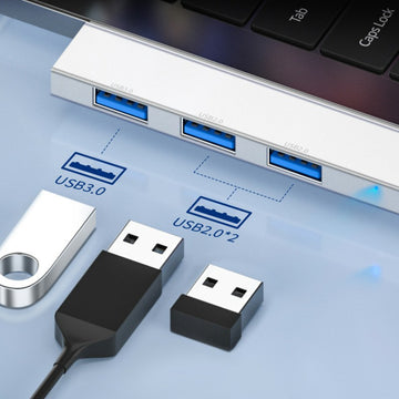 USB C to USB Hub 3 Ports USB 3.0 USB 2.0 Port - Silver