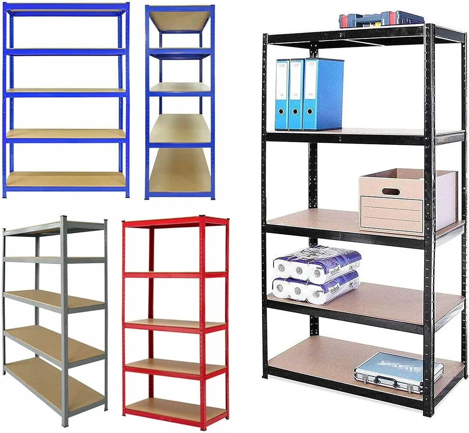 Shelving Unit for Garages and Sheds 180X90X40Cm Racking Storage Shelves Metal Shelving 5 Tier Boltless Garage Storage