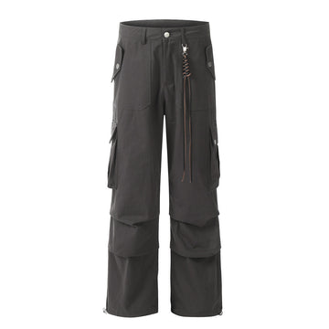 Pleated Tooling Straight-leg Trousers Men