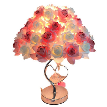 Creative Simple European Table Lamp Bedroom Bedside Rose