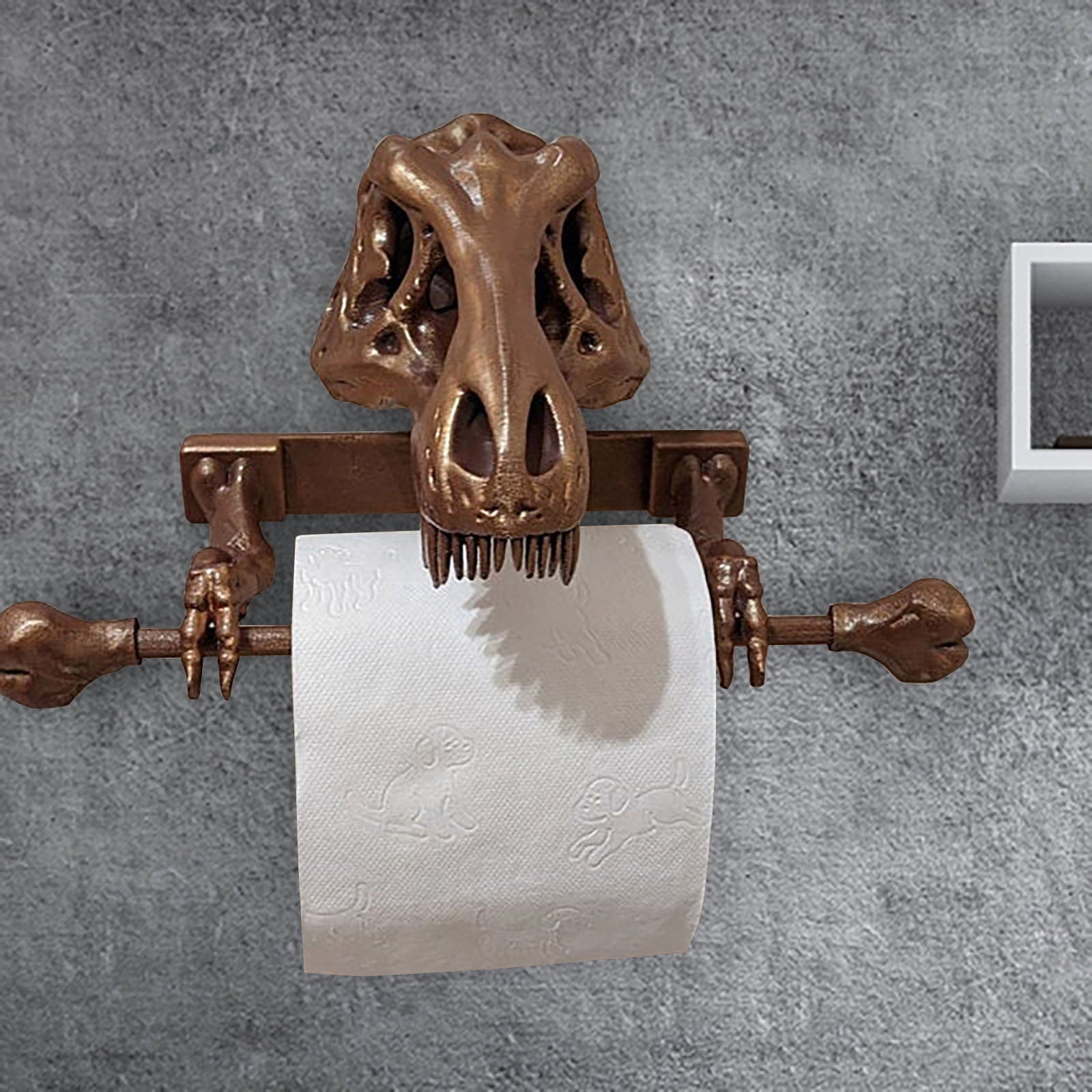 Metal Dinosaur Tissue Holder Toilet Paper Holder Towel Rack For Kitchen Decor Bathroom Paper Towel Household Accessories