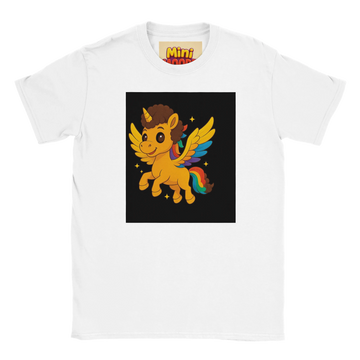 Afro Buff Unicorn Girls T-Shirt – Soft Heavyweight Cotton Tee