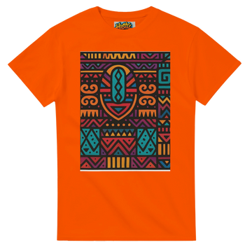 Hustle Threads Women's Tribe Print T-Shirt – Casual Heavyweight Cotton Top