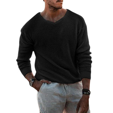 Men's Fashion Casual Long Sleeve Round Neck Slim-fit Jumper