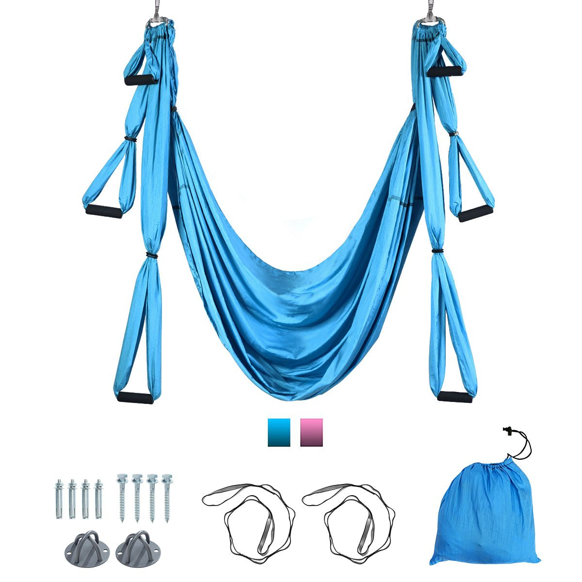 Aerial Yoga Swing with Three Different Lengths of Handle