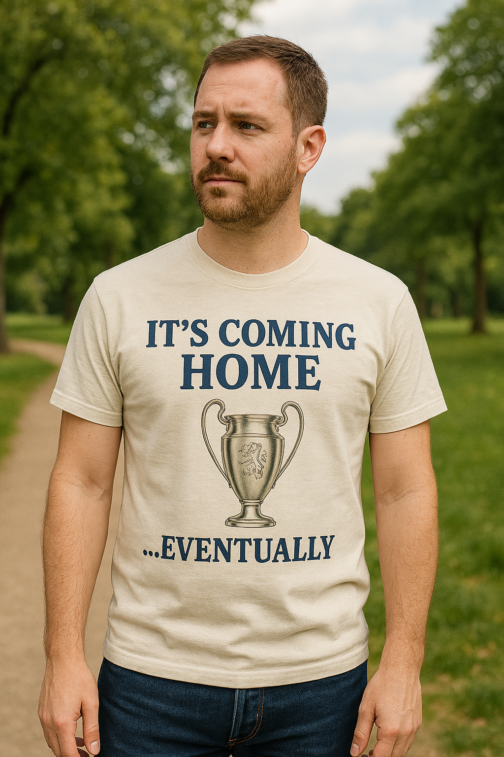 Football Dreams T-Shirt - 'Coming Home Eventually' Inspired by England World Cup Aspirations