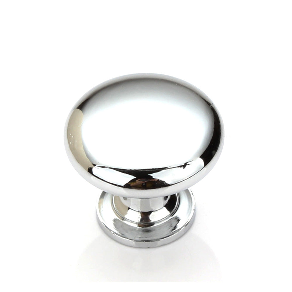 30mm Stainless Steel Cabinet Knob Drawer Handle Round Zinc Alloy – Silver with Screw