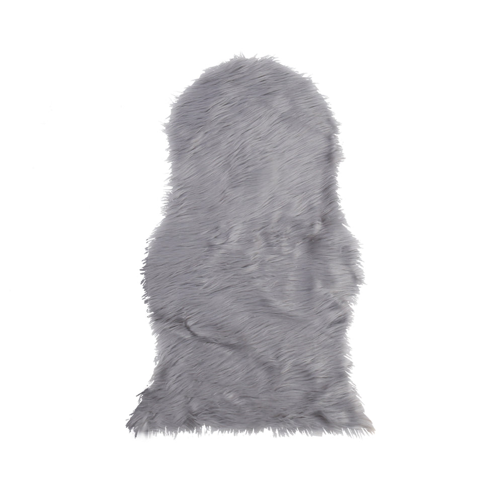 Large Fluffy Faux Fur Sheepskin Rug – 60x110cm Shaggy Floor Mat –